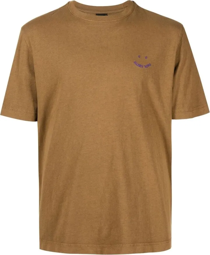 Happy logo-embroidered T-shirt