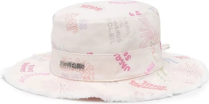 Faded Paisley-Print Sun Hat