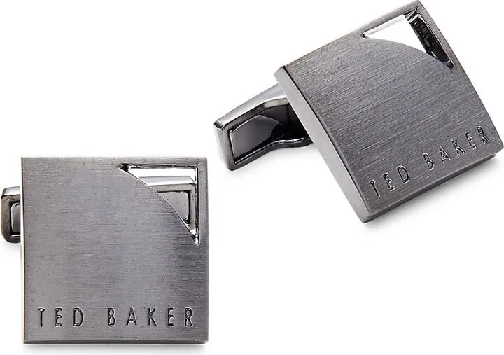 Gunmetal Tone Geometric Cufflinks