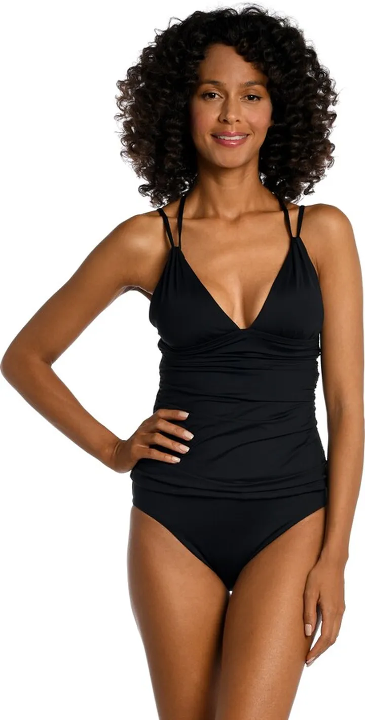 Island Goddess Cross-Back Tankini Top