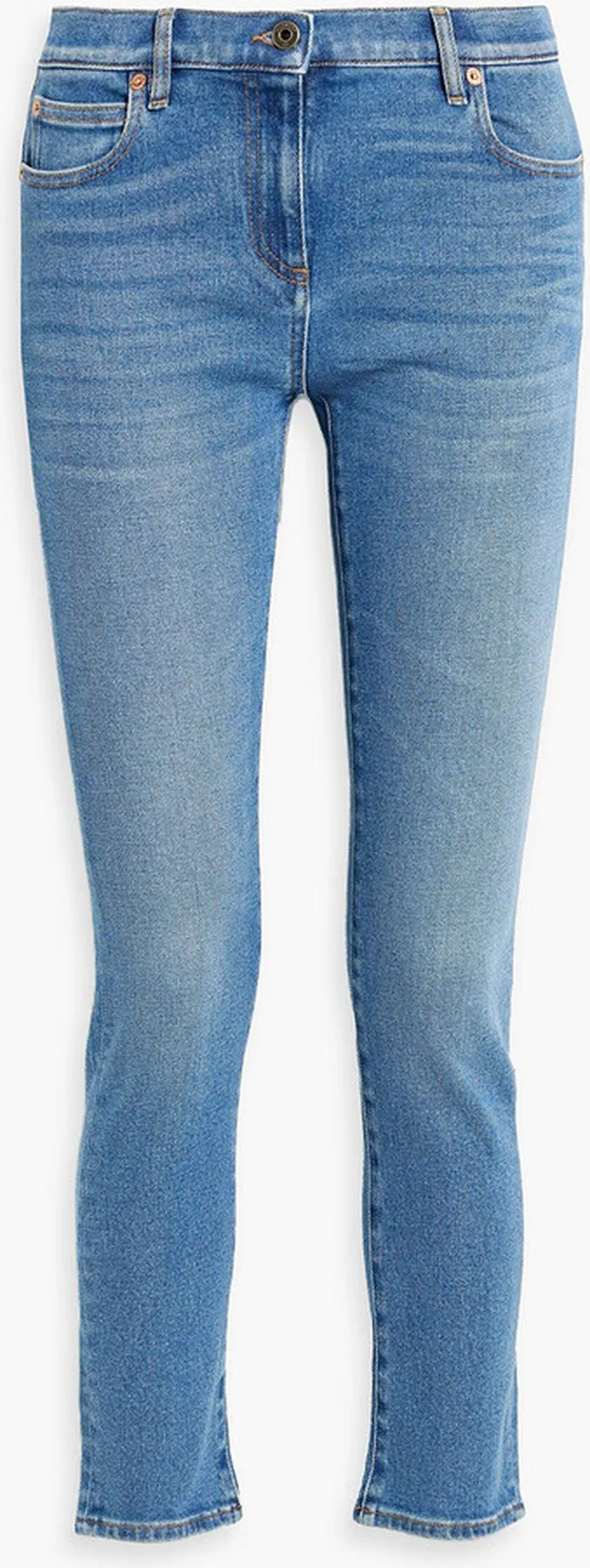 Mid-rise slim-leg jeans