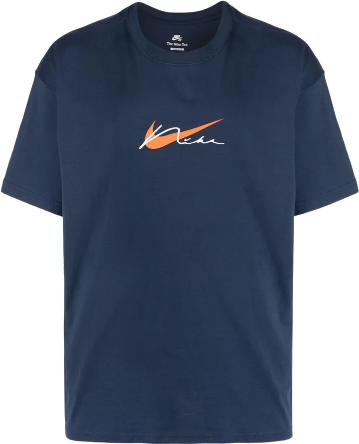 swoosh-logo print T-shirt