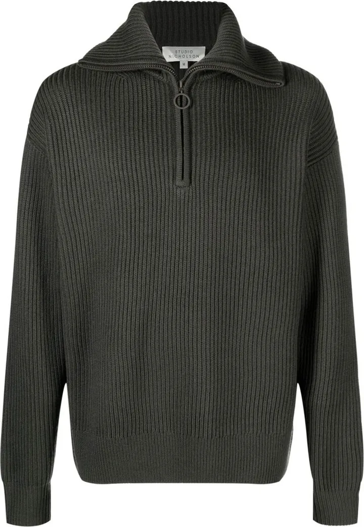 Grey 5GG Fisherman's Knit Sweater