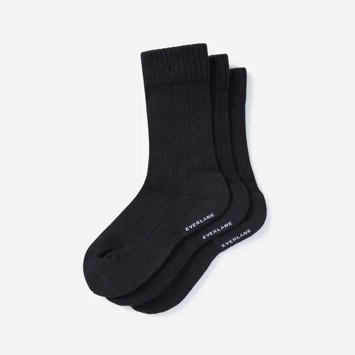 The Organic Cotton Ribbed Crew Sock 3-Pack