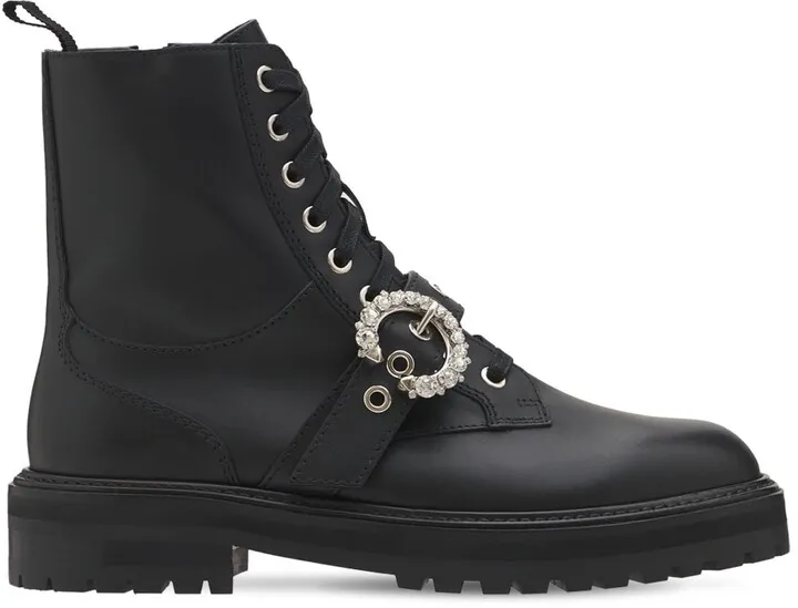 30mm Cora leather combat boots