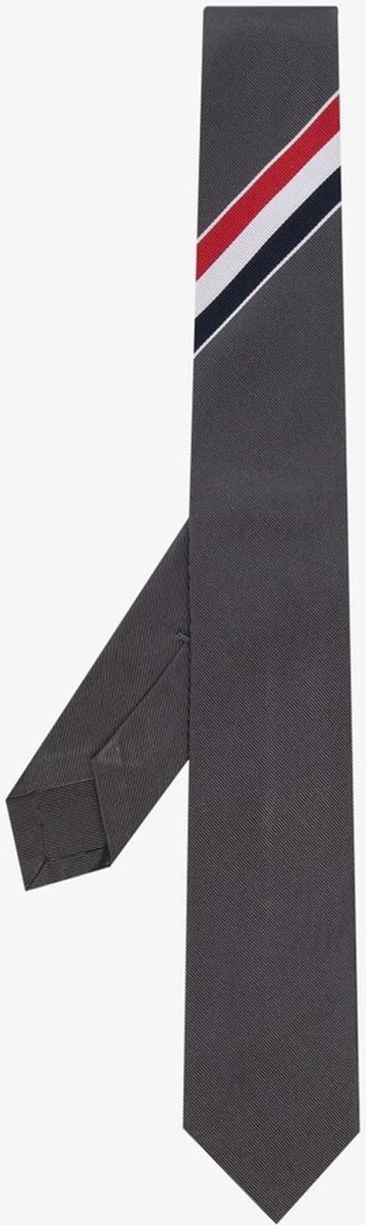Grey RWB Stripe Necktie