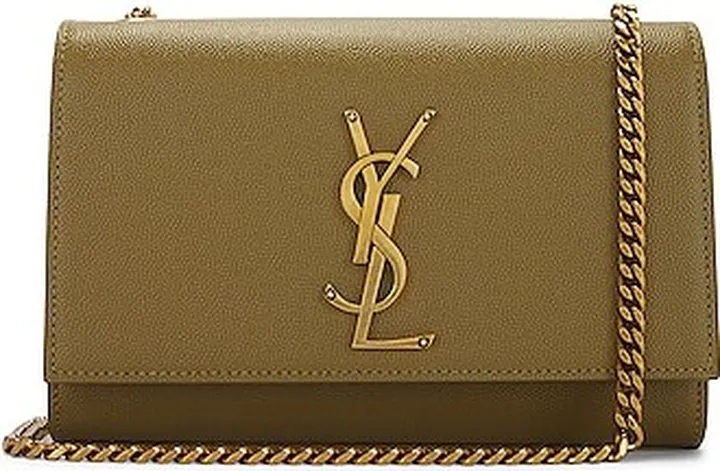 Saint Laurent Small Kate Chain Bag in Olive