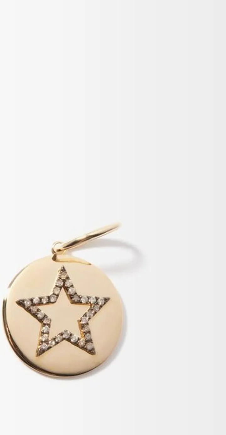 Star Diamond & 18kt Gold Charm