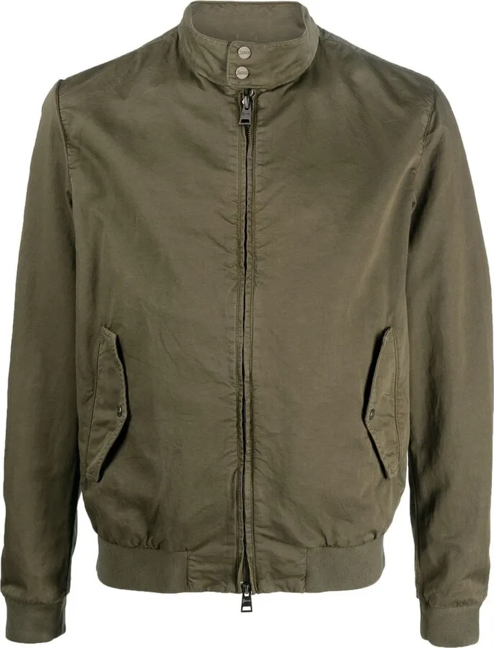 Cazadora cotton-linen bomber jacket