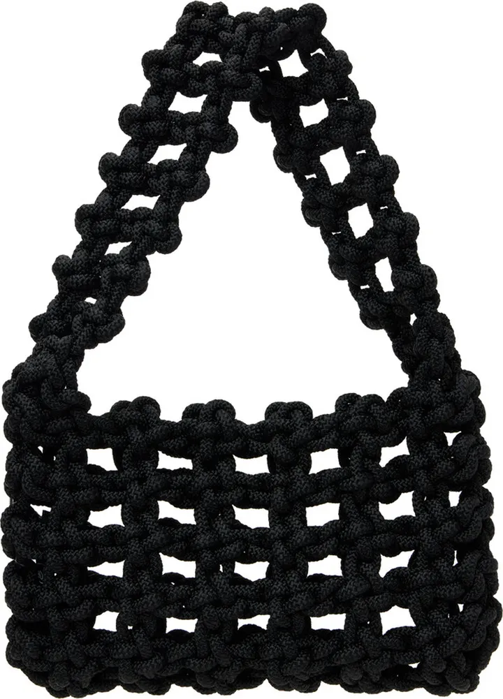 KARA Black Knot Armpit Tote
