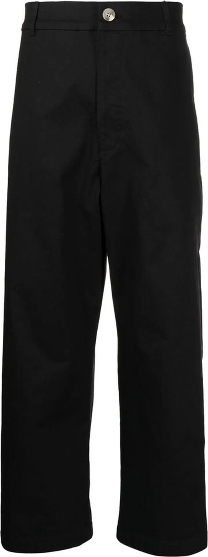 Straight-Leg Cropped Trousers