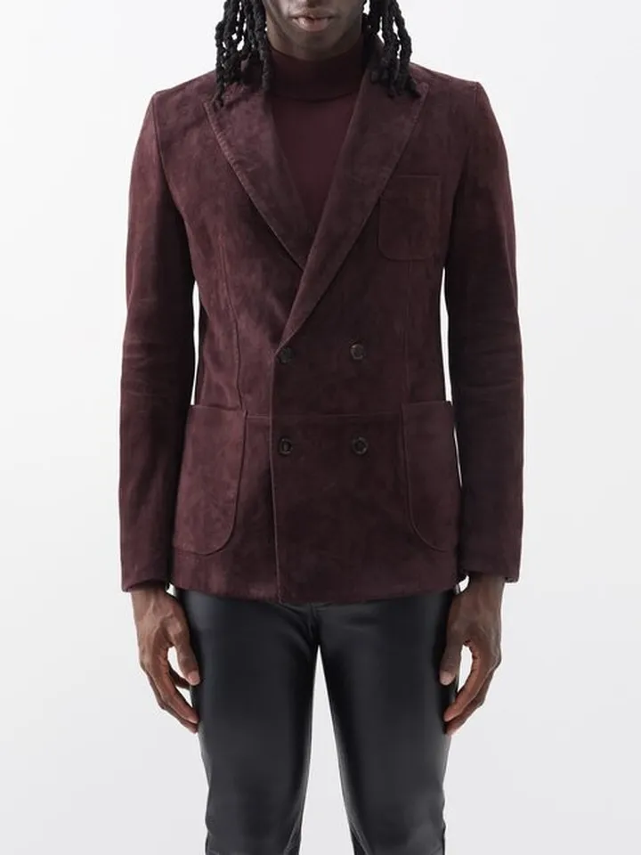 Double-breasted Suede Jacket