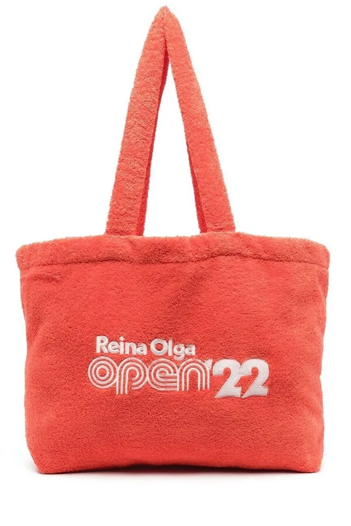 Logo-Embroidered Terry-Cloth Tote Bag