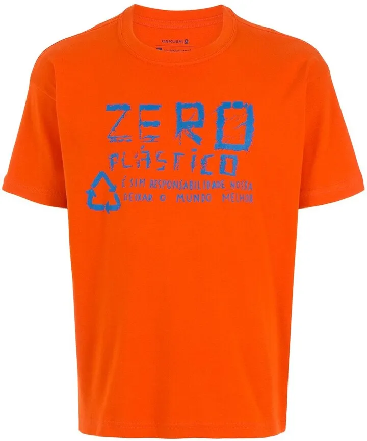 zero plastico print T-shirt