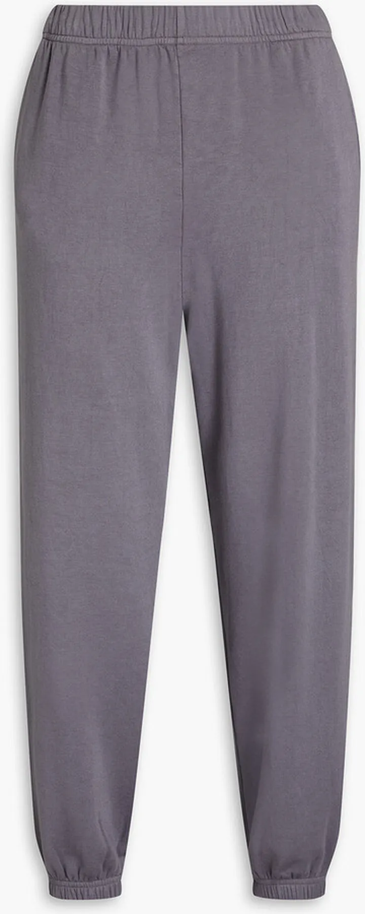 Cropped stretch Micro Modal and cotton-blend fleece track pants