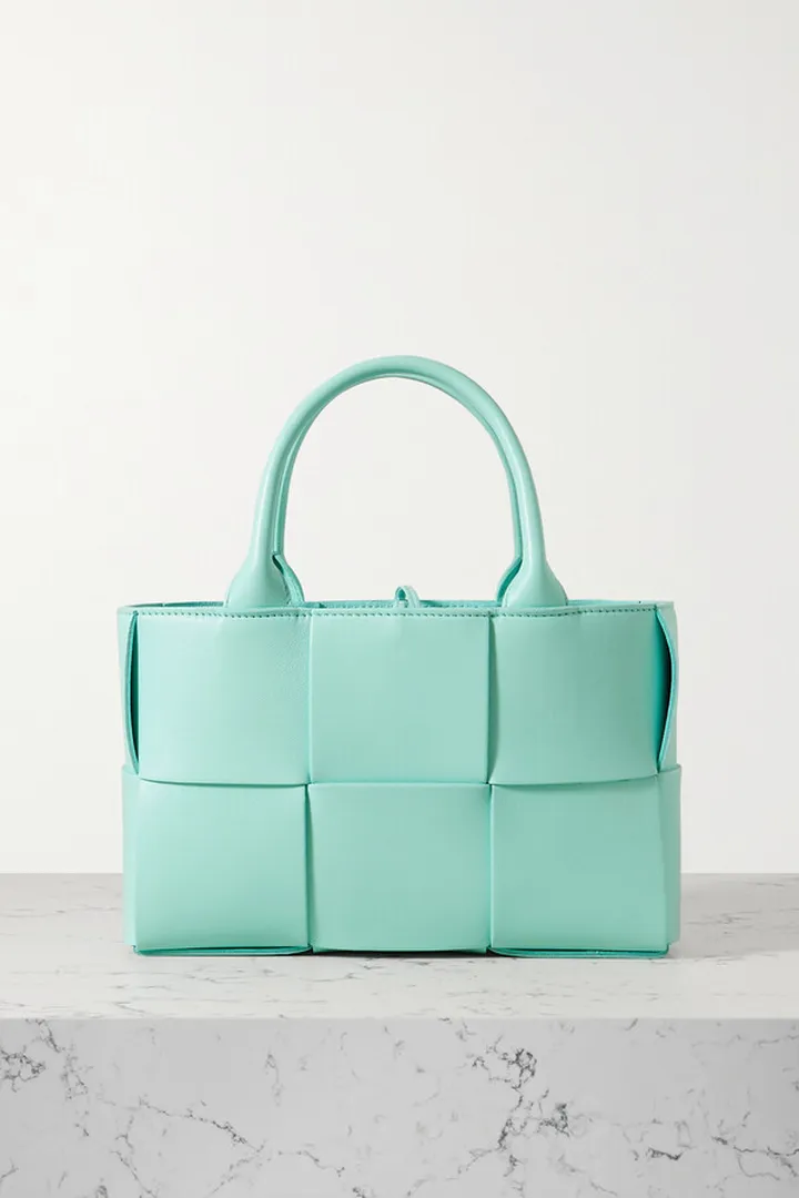Bottega Veneta - Arco Mini Intrecciato Leather Tote - Green
