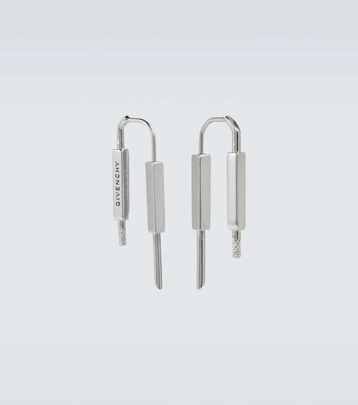Padlock metal earrings
