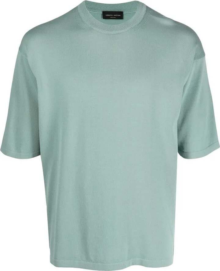 short-sleeved knitted T-shirt