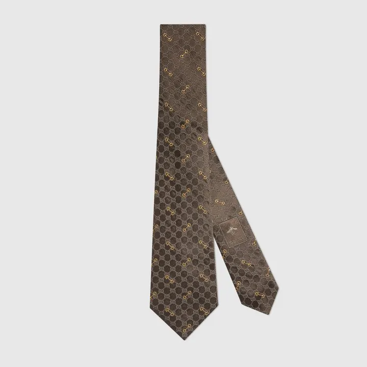GG silk jacquard tie
