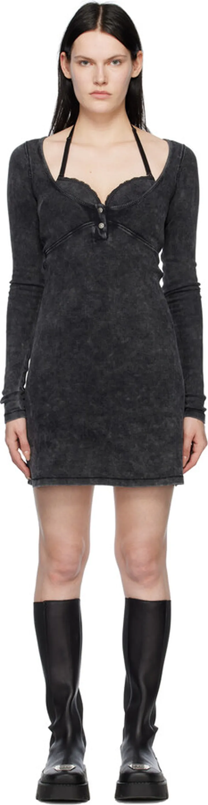 Diesel Black D-Branette Minidress