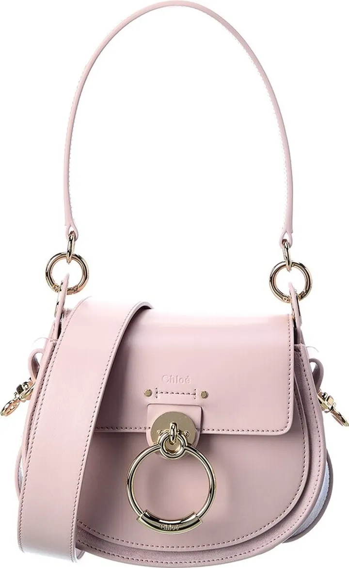 Chloé Tess Small Leather & Suede Shoulder Bag