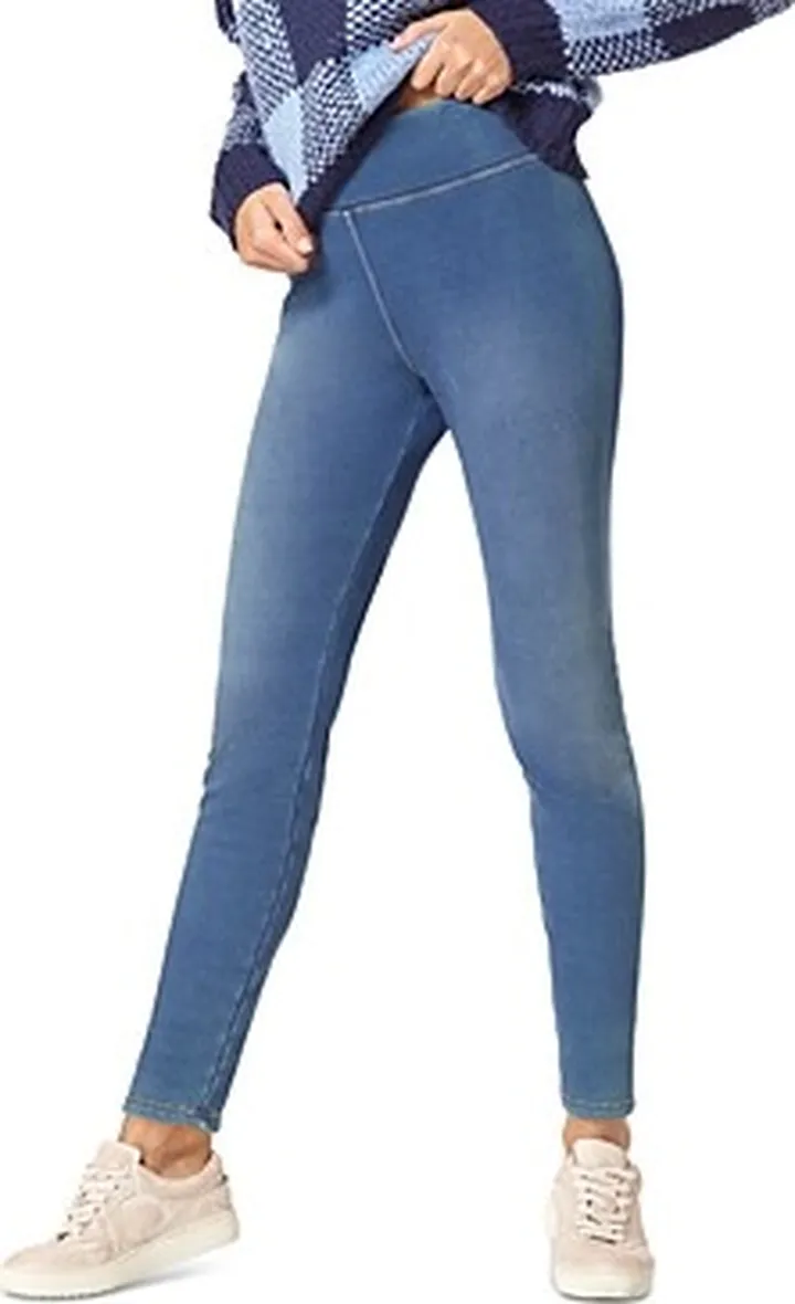 Hue High Rise Plush Lined Denim Leggings
