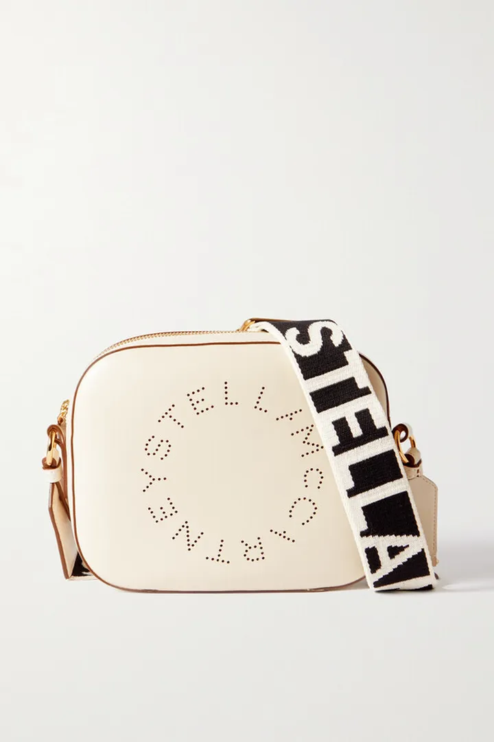 Stella McCartney - Perforated Vegetarian Leather Camera Bag - White
