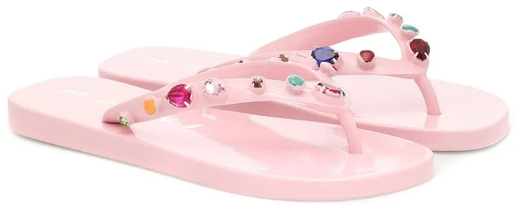 Embellished thong sandals