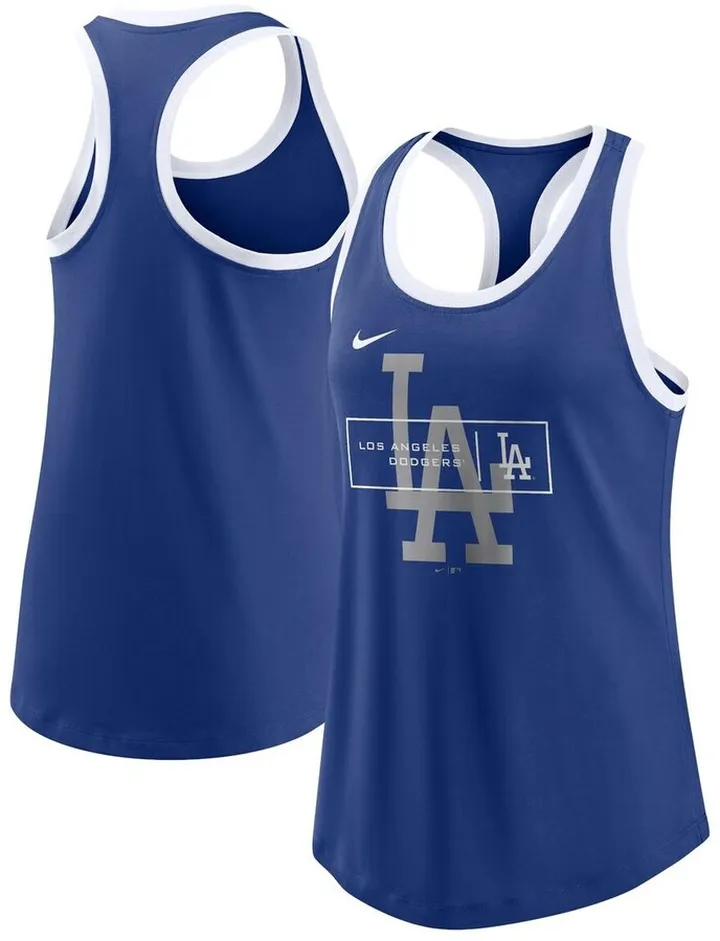 Women's Nike Royal Los Angeles Dodgers X-Ray Racerback Performance Tank Top