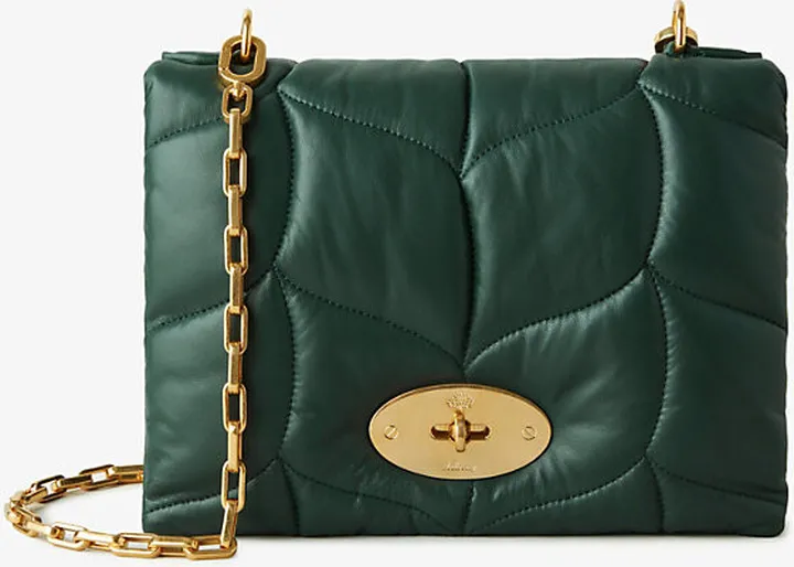 Womens Green Little Softie Leather Cross-body bag
