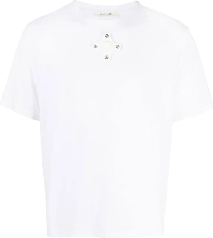 eyelet-detail short-sleeve T-shirt
