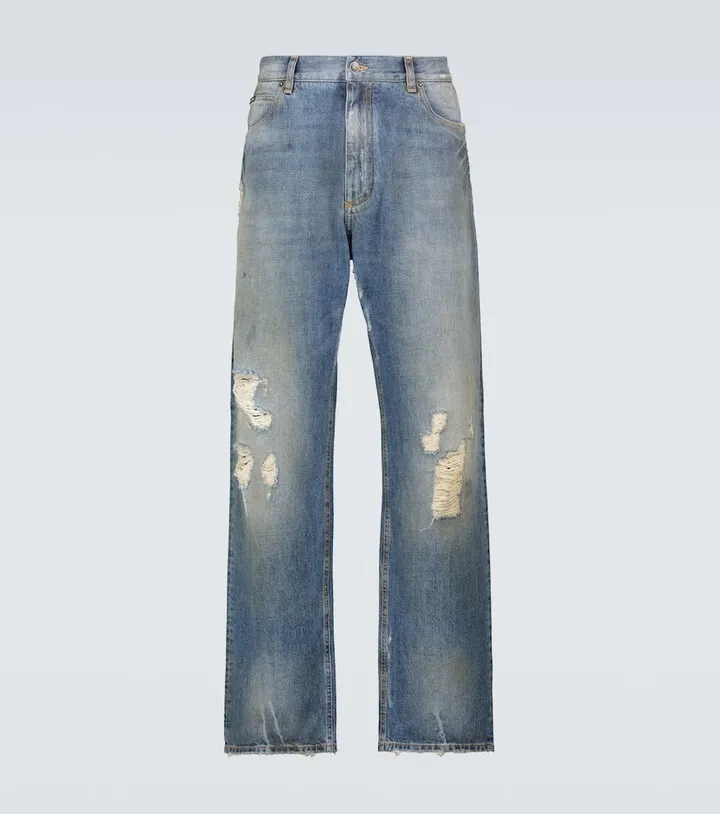 Loose-fit denim pants