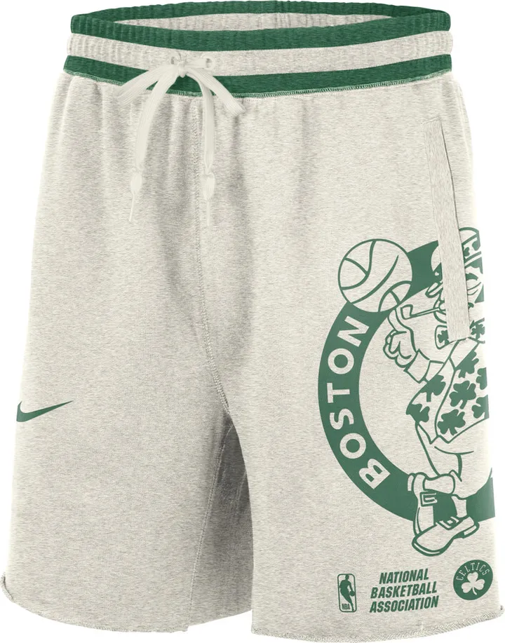 Boston Celtics Courtside Nike Men's NBA Fleece Shorts in Grey