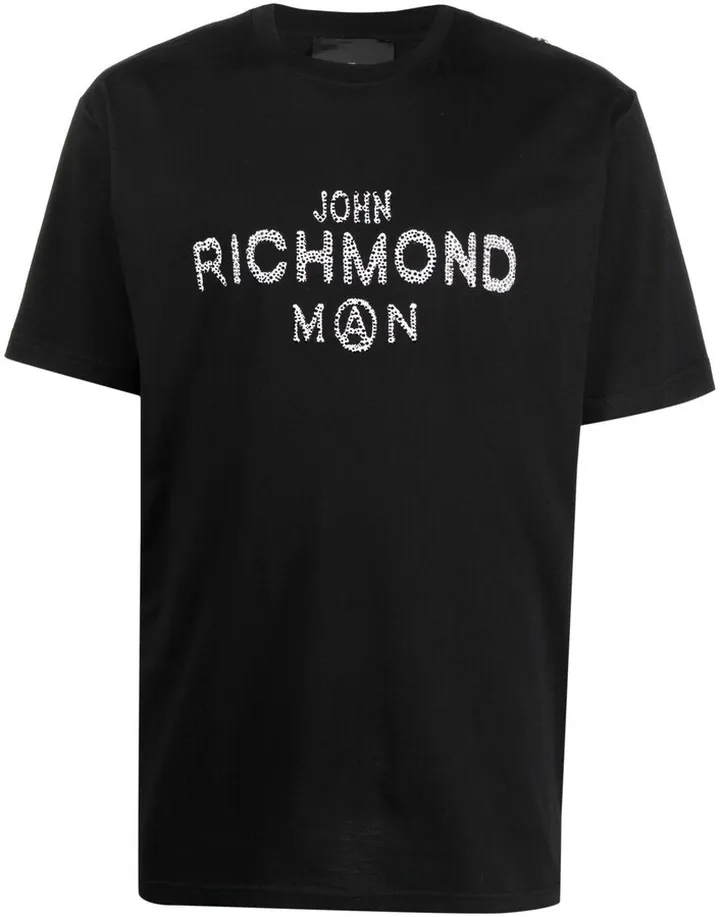 sequin-embellished logo T-shirt