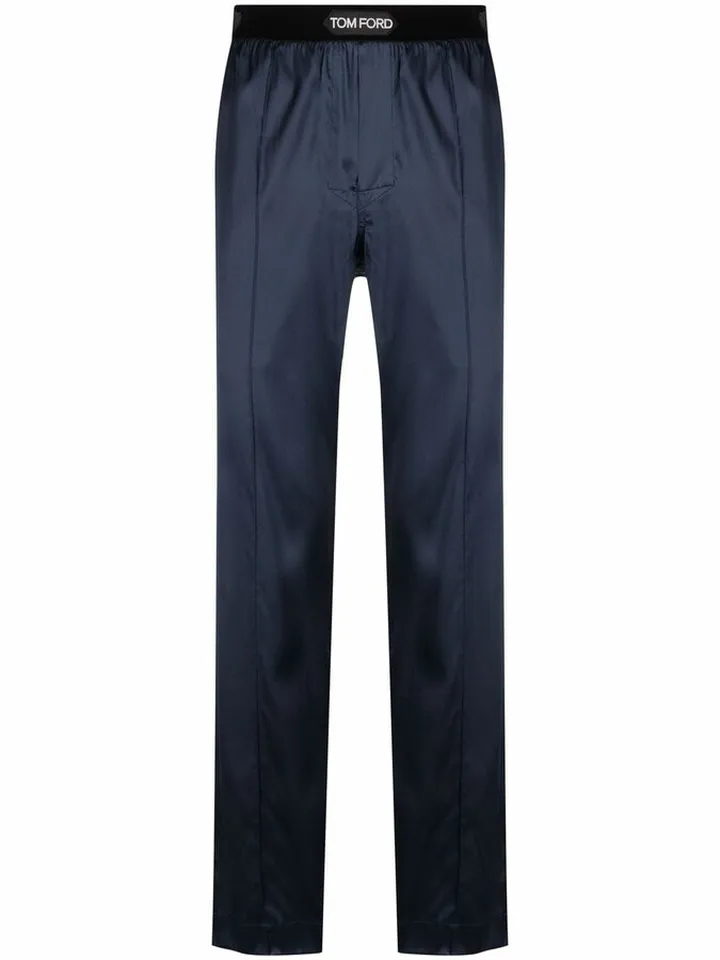 Logo-Waist Slip-On Trousers