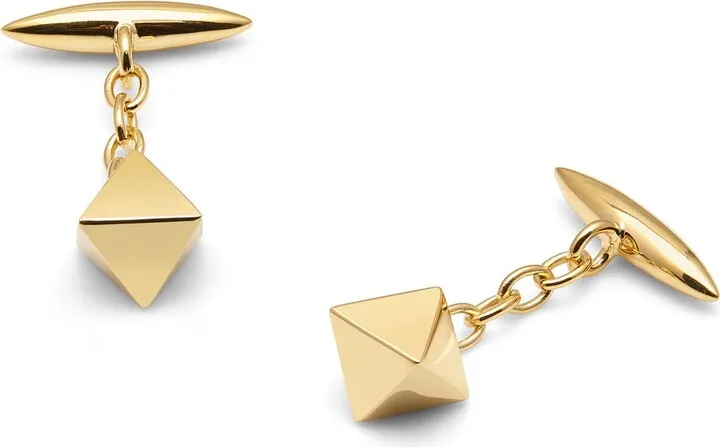 Myia Bonner - Gold Octahedron Platonic Shape Cufflinks