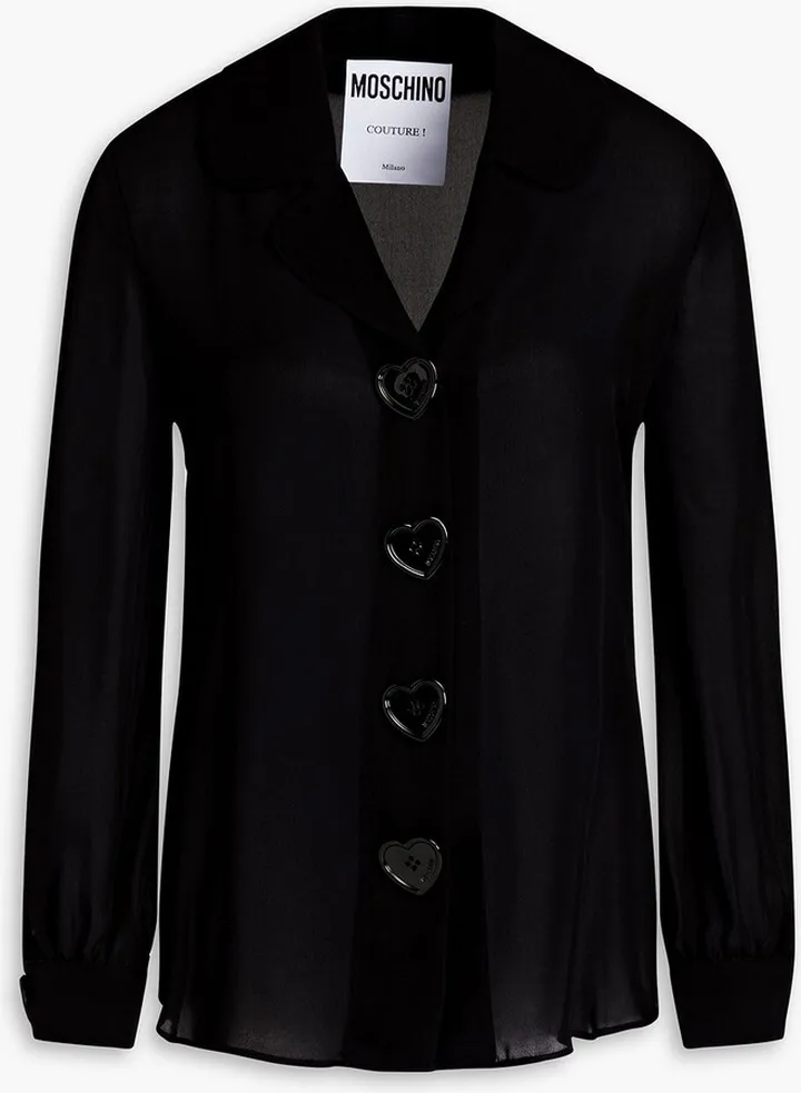 Silk-chiffon blouse
