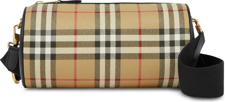 Vintage Check crossbody barrel bag