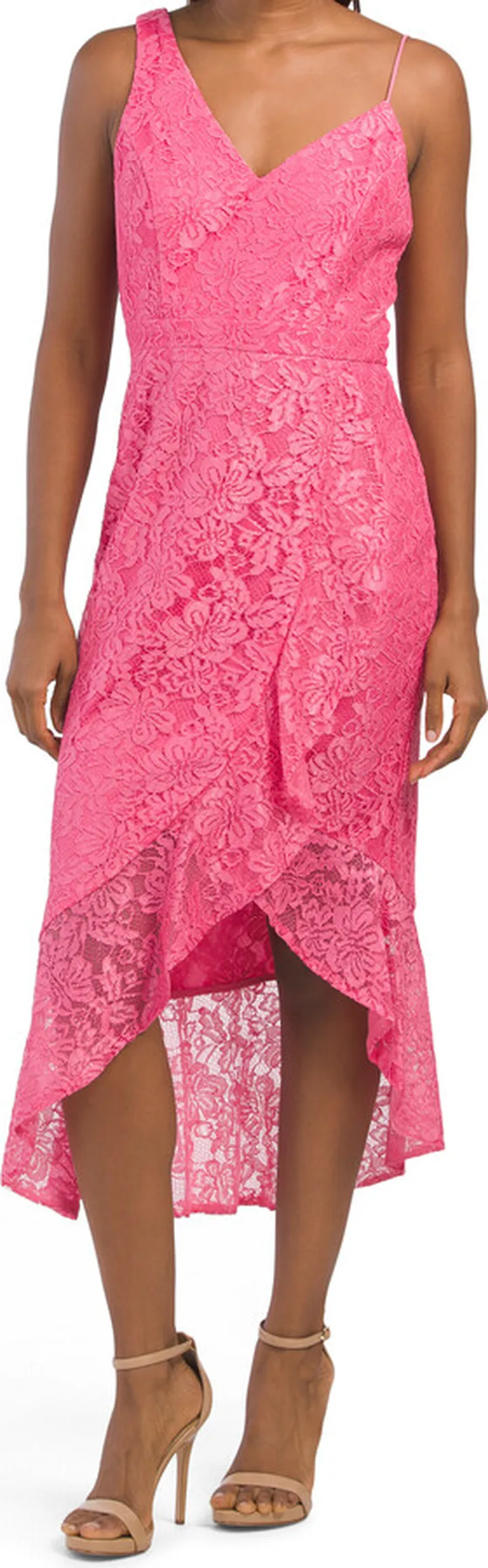 Asymmetrical Lace Dress