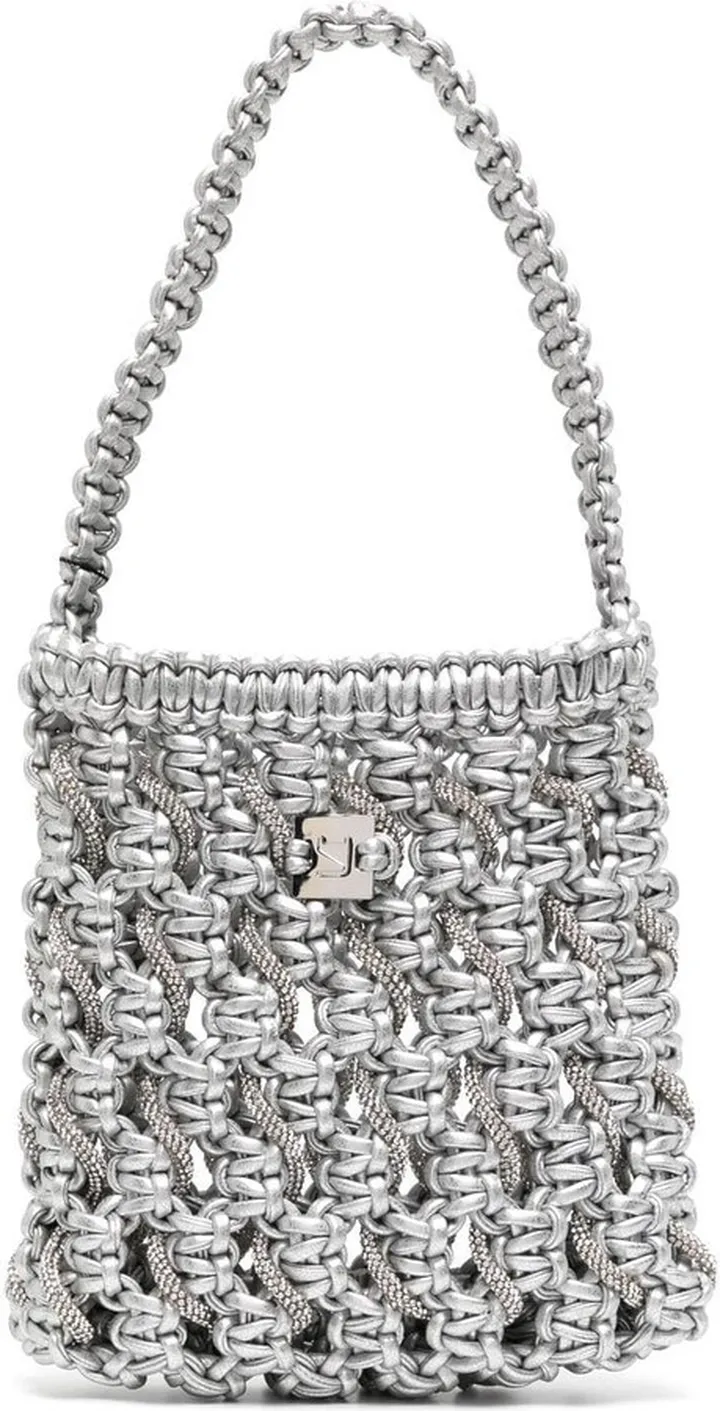 Crystal Interwoven-Design Mini Bag