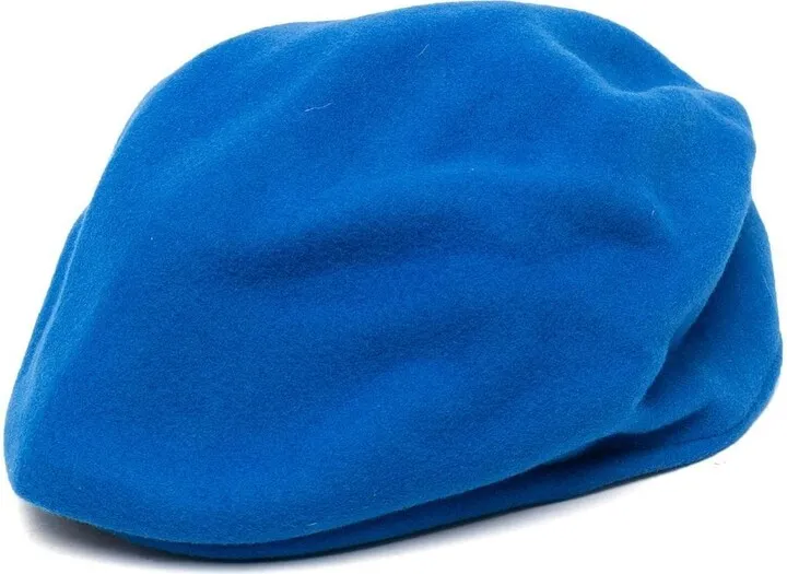 Logo-Print Wool Beret