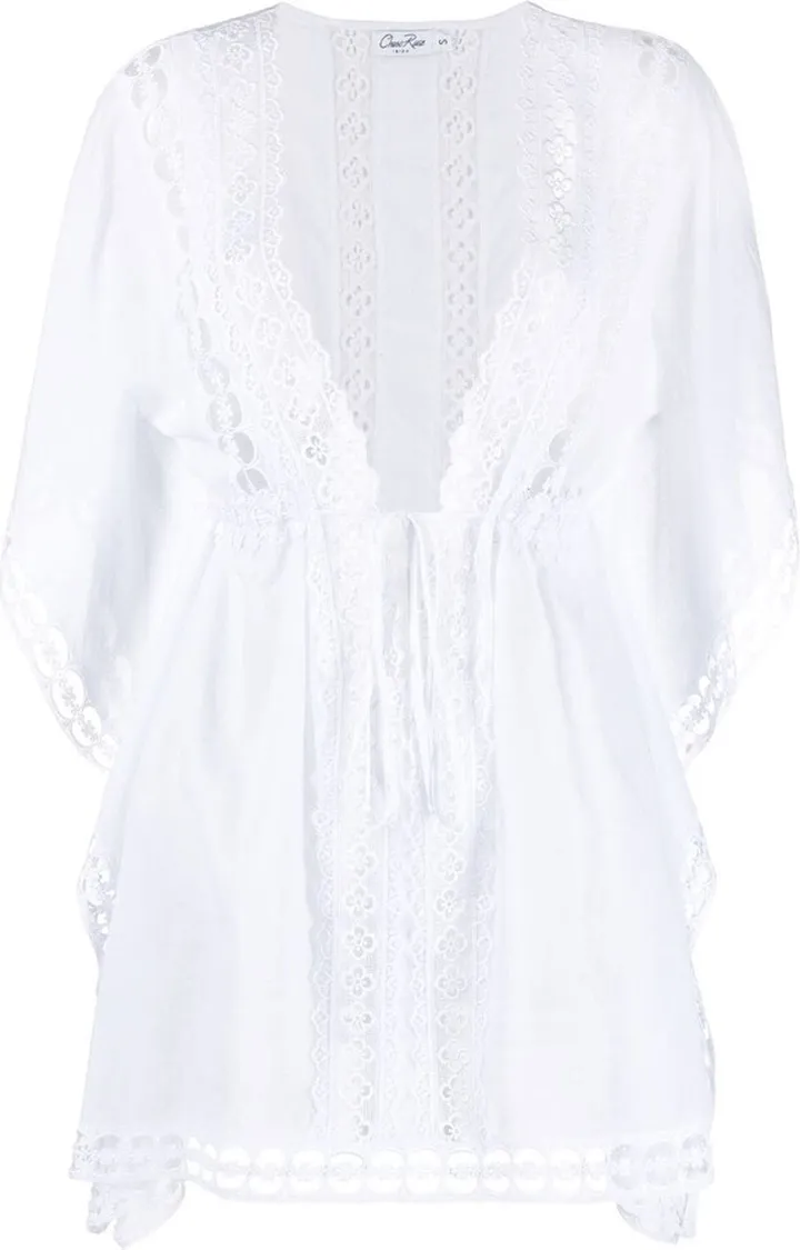 Embroidered Draped Tunic