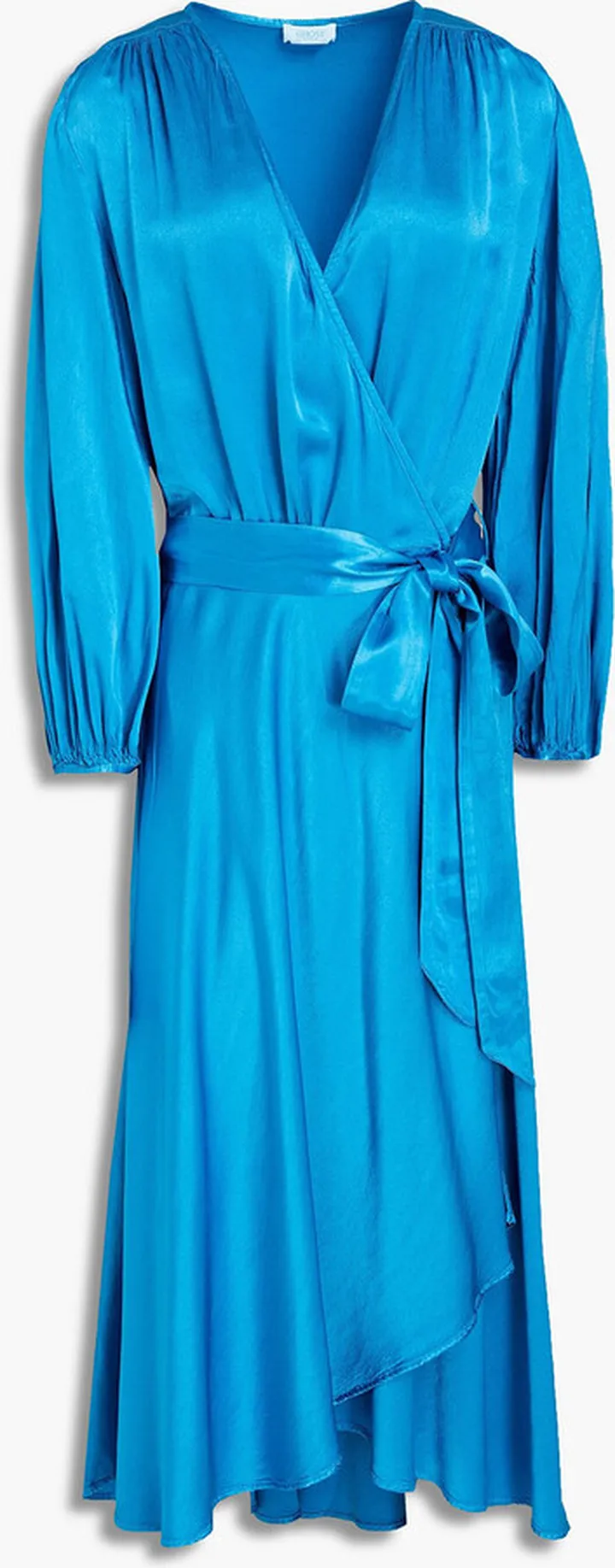 Aggie satin-crepe wrap dress