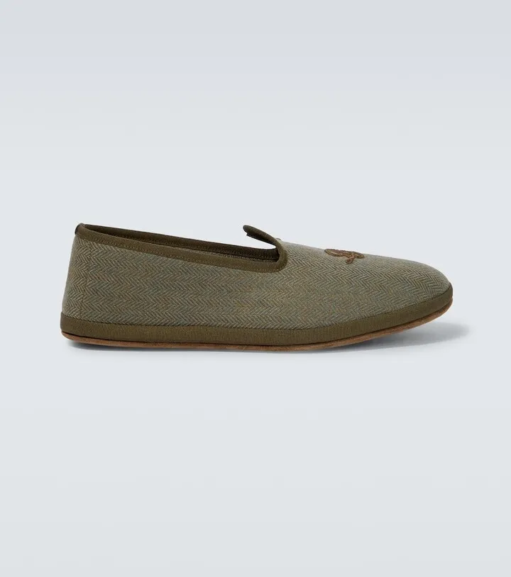 Venice tweed slippers