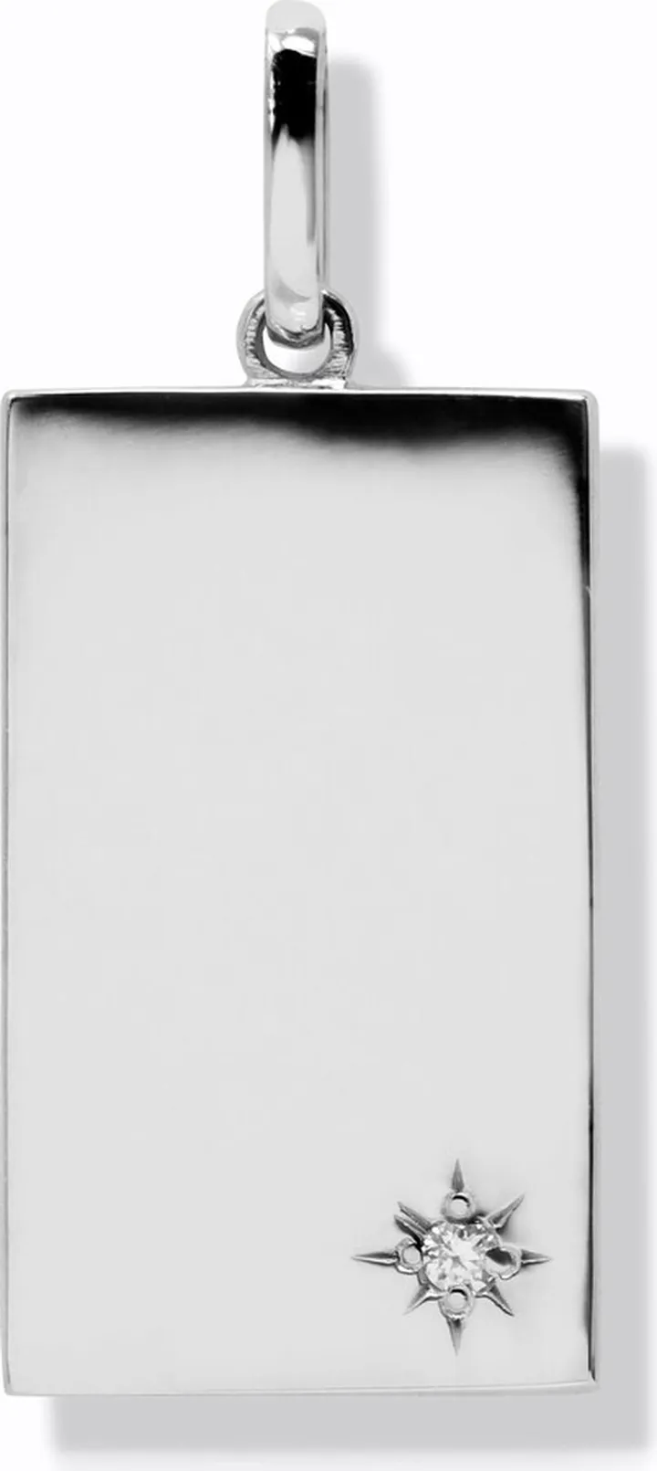 Love Letter Large Engravable Sterling Silver Tag Charm