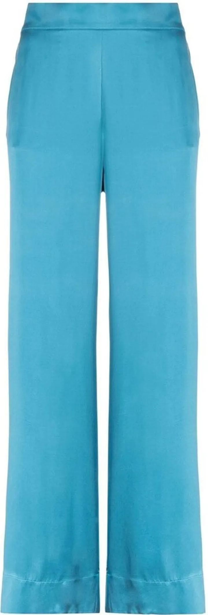 Straight-Leg Silk Trousers