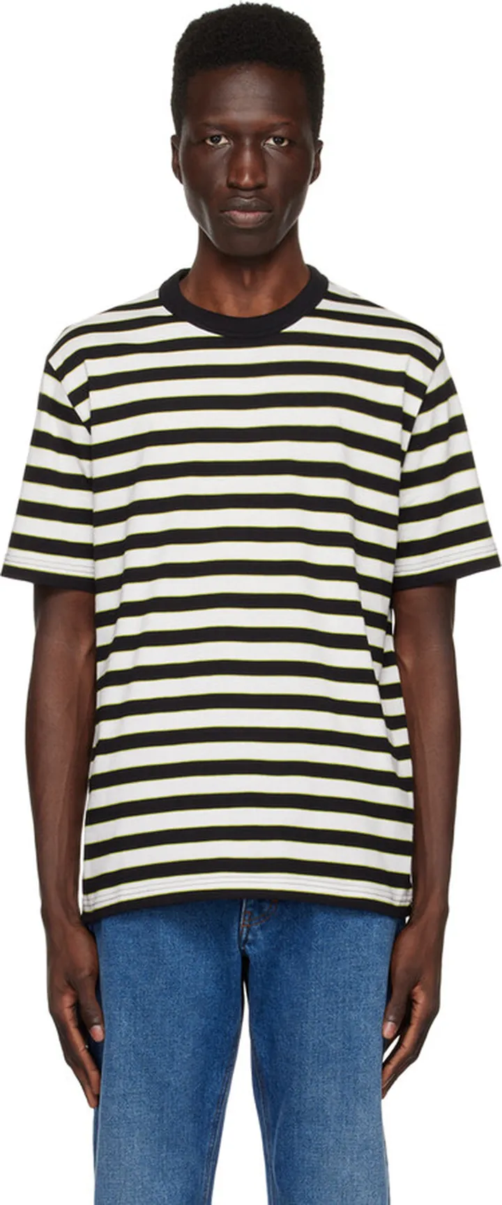 PS by Paul Smith White & Black Striped T-Shirt