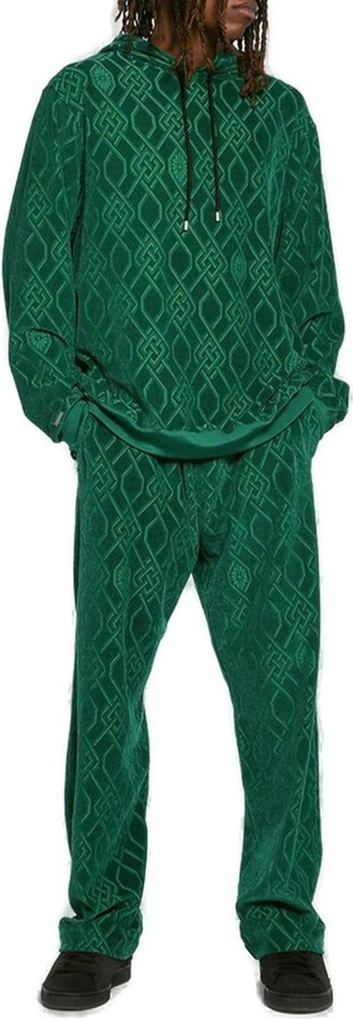 Koché All-Over Jacquard Straight-Leg Pants