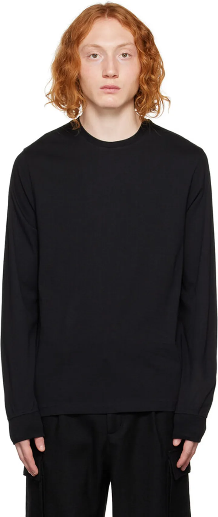 FRAME Black Embroidered Long Sleeve T-Shirt