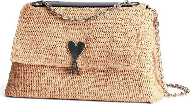Voulez vous natural raffia bag